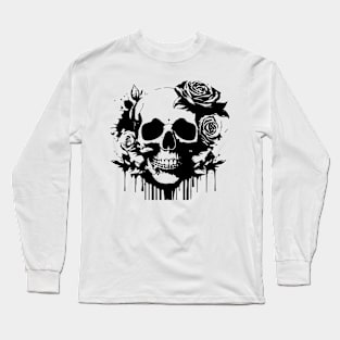 skull roses Long Sleeve T-Shirt